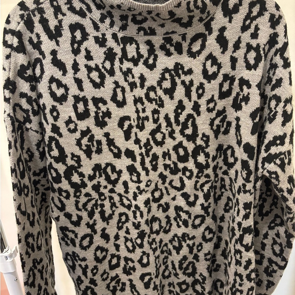 Philosophy Black and Gray Cowl Neck Sweater